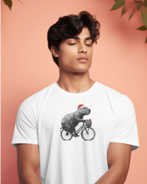 design-gmc (36) Cabybara Biker Christmas T-shirts For Men Gildan 5000